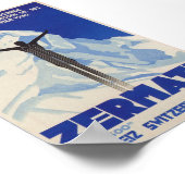 Zermatt Zwitserland  Ski Poster (Hoek)