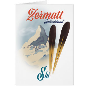 Zermatt Zwitserland  ski-poster