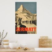 Zermatt, Zwitserland,Ski Poster (Keuken)