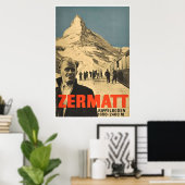 Zermatt, Zwitserland,Ski Poster (Thuiskantoor)