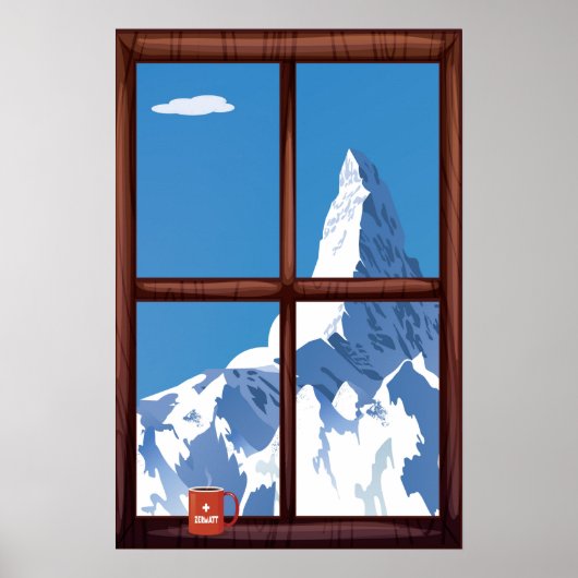 Zermatt,Zwitserland,Ski Poster (Voorkant)