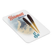 Zermatt Zwitserland  ski-poster Magneet (Rechterzijde)
