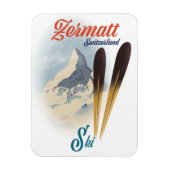 Zermatt Zwitserland  ski-poster Magneet (Verticaal)