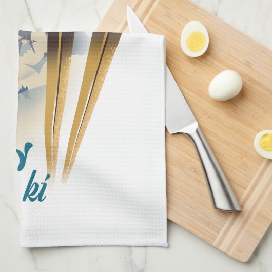 Zermatt Zwitserland ski-poster Theedoek (Quarter Fold)