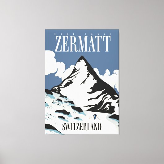 Zermatt Zwitserland Ski print (Voorkant)