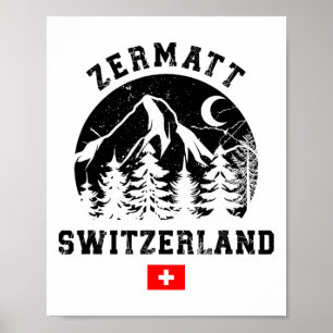 Zermatt Zwitserland Skigebied Alpen Alpineskiën Poster