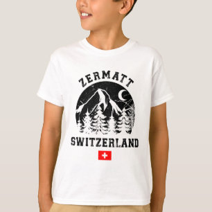 Zermatt Zwitserland Skigebied Alpen Alpineskiën  T-shirt