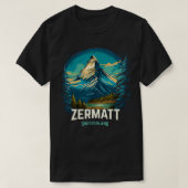 Zermatt Zwitserland  skireis Matterhorn T-shirt (Design voorkant)