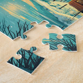 Zermatt, Zwitserland: Sneeuwalpen bij nacht Legpuzzel (Zijkant)