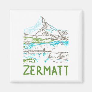 Zermatt Zwitserland Souvenir Cadeau Voor Toeristen Magneet