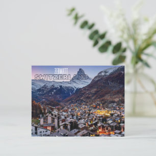 Zermatt Zwitserland Souvenir Travel Briefkaart