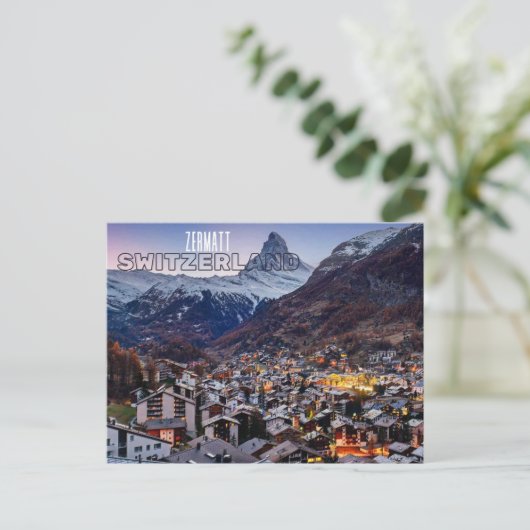 Zermatt Zwitserland Souvenir Travel Briefkaart (Staand voorkant)