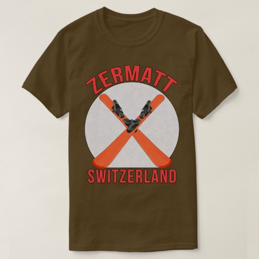 Zermatt Zwitserland T-shirt (Design voorkant)