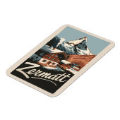 Zermatt Zwitserland Travel Art Vintage Magneet (Linkerzijde)