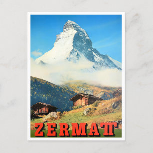 Zermatt Zwitserland vintage Briefkaart