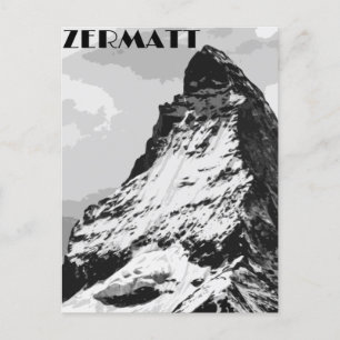 Zermatt Zwitserland Vintage Travel Poster Briefkaart