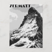 Zermatt Zwitserland Vintage Travel Poster Briefkaart (Voorkant)