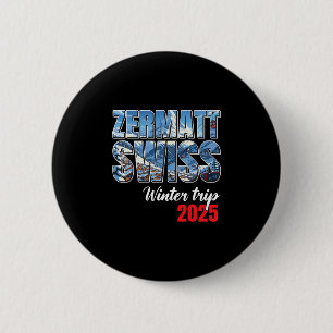 Zermatt Zwitserland Winterreis 2025 Zwitserse Ski Ronde Button 5,7 Cm