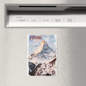 Zermatt Zwitserland Zwitserse Alpen Waterverf Magneet (Insitu (Vaatwasser))