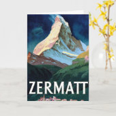  Zermatt ZwitserlandMatterhorn Travel Kaart (Gele Bloem)