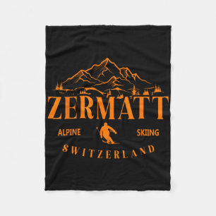 Zermatt Zwitserse Alpen Alpen Skilopen Zwitserland Fleece Deken