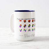 Zernike mok, dank je wiskunde leraar tweekleurige koffiemok (Voorkant links)