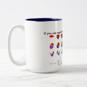 Zernike mok, dank je wiskunde leraar tweekleurige koffiemok (Links)