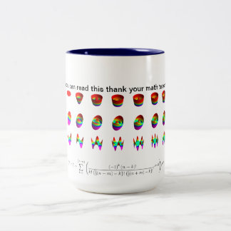 Zernike mok, dank je wiskunde leraar tweekleurige koffiemok