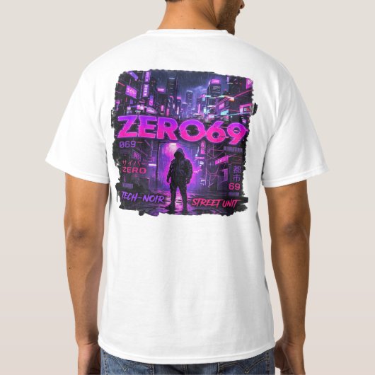 ZERO69 Glitch Division – Middennachtprotocol T-shirt (Achterkant)
