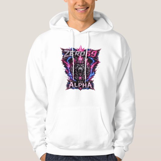 ZERO69 The Alpha Neon Wolf Hoodie (Voorkant)