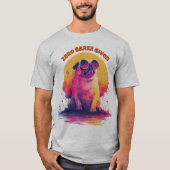 Zero Barks Given | Funny Retro Pug T-Shirt (Voorkant)