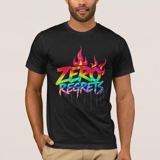 Zero betreurt graffiti Poster levendige straatkuns T-shirt (Voorkant)