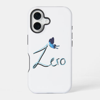 ZERO Blau Vlinder Zwart & Blau Gradiënt iPhone 16 Hoesje