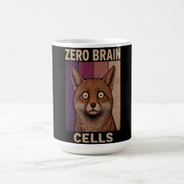 Zero Brain Cells Vos Meme – Grappig Schattig Dier Koffiemok