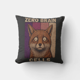 Zero Brain Cells Vos Meme – Grappig Schattig Dier Kussen