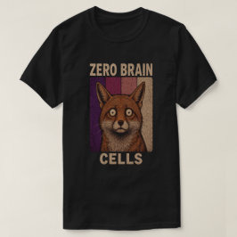 Zero Brain Cells Vos Meme – Grappig Schattig Dier T-shirt