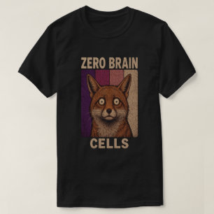 Zero Brain Cells Vos Meme – Grappig Schattig Dier T-shirt