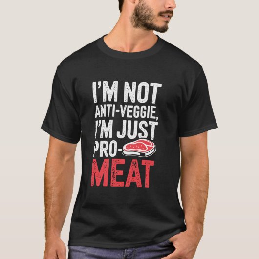 Zero Carb All Meat Dieet Grappige BBQ T-shirt (Voorkant)