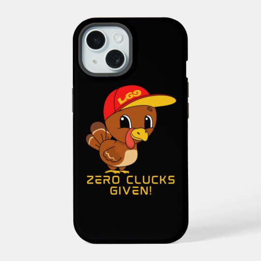 ZERO CLUCKS GEGEVEN THANKSGIVING iPhone 15 CASE (Achterkant)