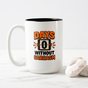 Zero Day Sarcasme Meter Scorebord Tweekleurige Koffiemok