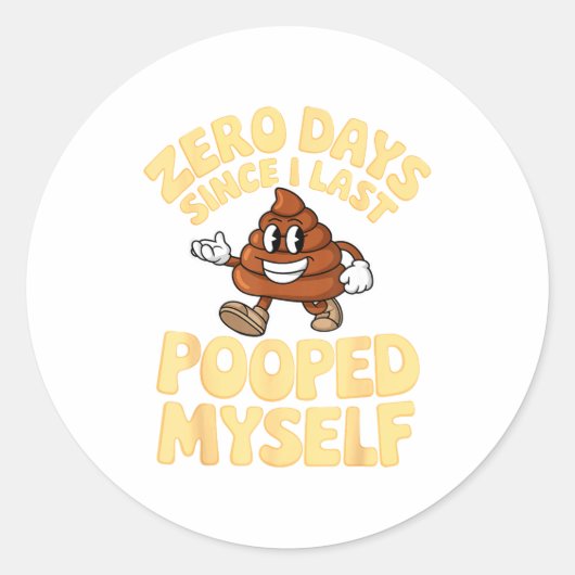 Zero Days Since I Last Oped Myself Cute Op Meme Fu Ronde Sticker (Voorkant)