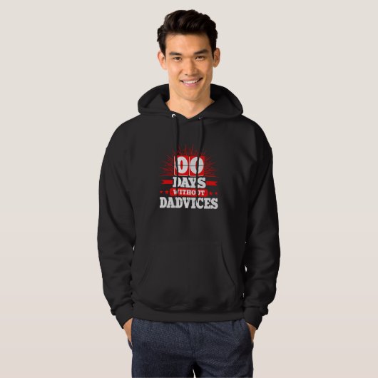 Zero Days Without Dadvices Dad Advice For Men Dad  Hoodie (Voorkant volledig)