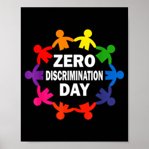 Zero discriminatie dag - gelijkheid inclusie mens poster