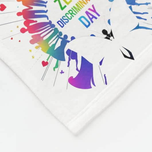 Zero Discrimination Day  Fleece Deken (Hoek)