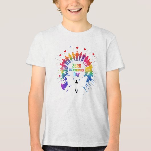 Zero Discrimination Day Tri-Blend Shirt (Voorkant)