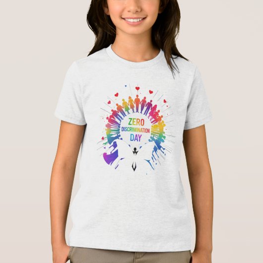 Zero Discrimination Day  Tri-Blend Shirt (Voorkant)