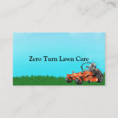 Zero Draai de Lawn Care Service Visitekaartje (Achterkant)