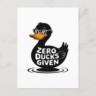 Zero Ducks Gezien - Grappig Cool Duck Design Briefkaart
