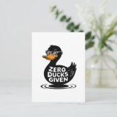 Zero Ducks Gezien - Grappig Cool Duck Design Briefkaart (Staand voorkant)