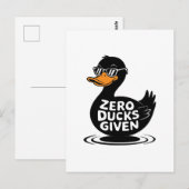 Zero Ducks Gezien - Grappig Cool Duck Design Briefkaart (Voorkant / Achterkant)